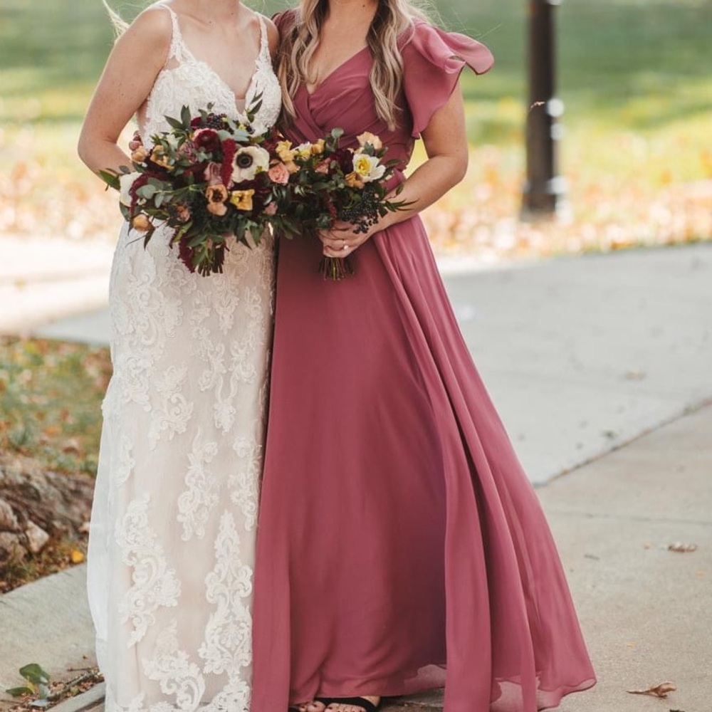 David’s bridal Chianti bridesmaid dress